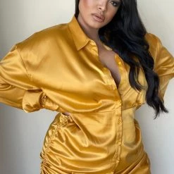 Fashion Nova When's Happy Hour Mini Shirt Dress - Mustard 17 Fashion Nova When's Happy Hour Mini Shirt Dress - Mustard -fashion nova dresses Shop When sHappyHourMiniShirtDress Mustard MER PLUS