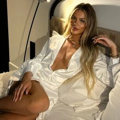 Fashion Nova When's Happy Hour Mini Shirt Dress - White