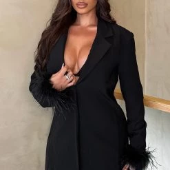 Fashion Nova Window Shopping Blazer Mini Dress - Black