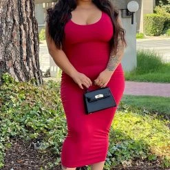 Fashion Nova Your Needs Met Dress - Red -fashion nova dresses Shop YourNeedsMetDress Red MER PLUS