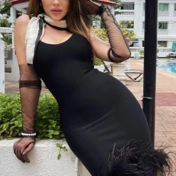 Fashion Nova Yvana Bandage Mini Dress - Black